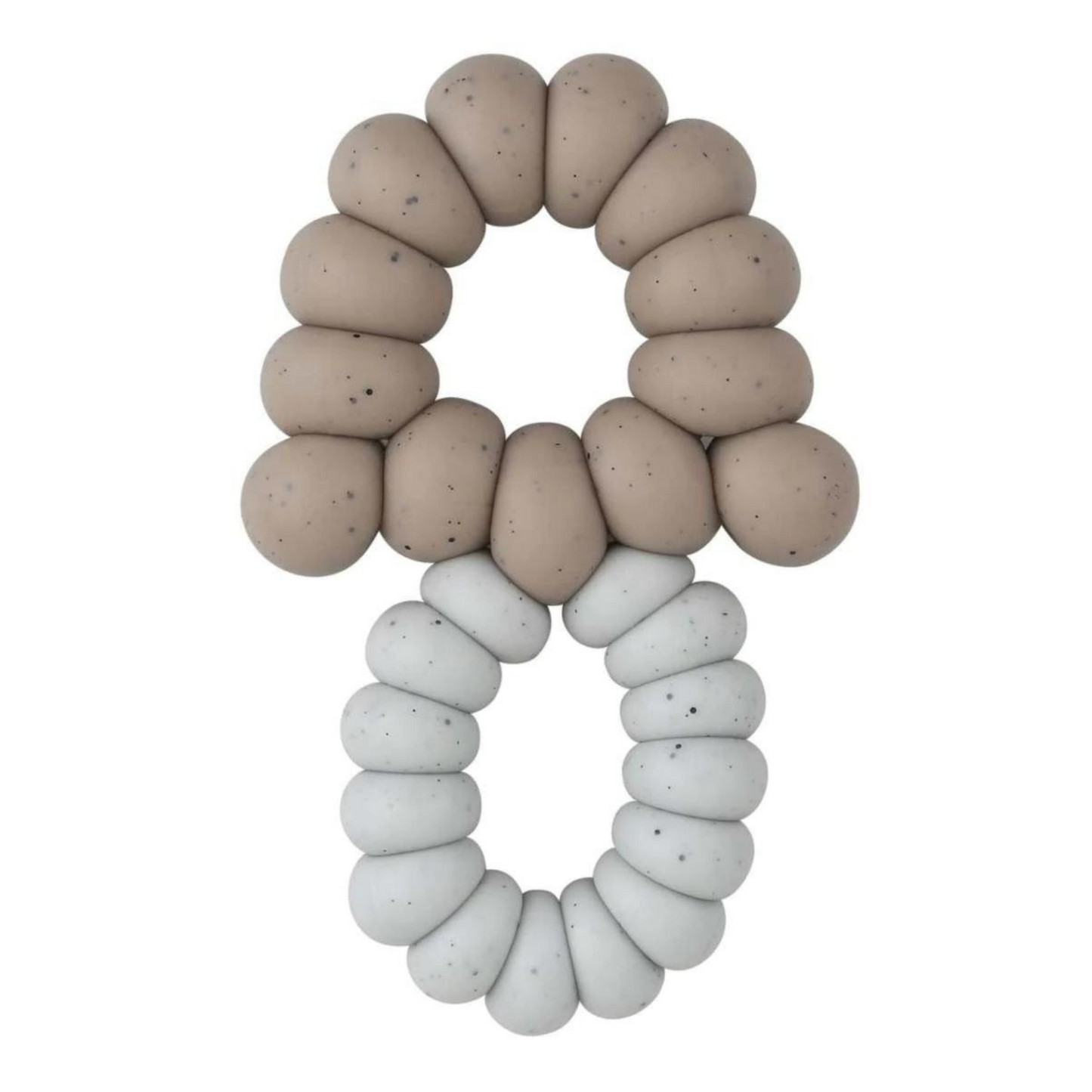 Mushroom Teether, Soft Blue / Taupe