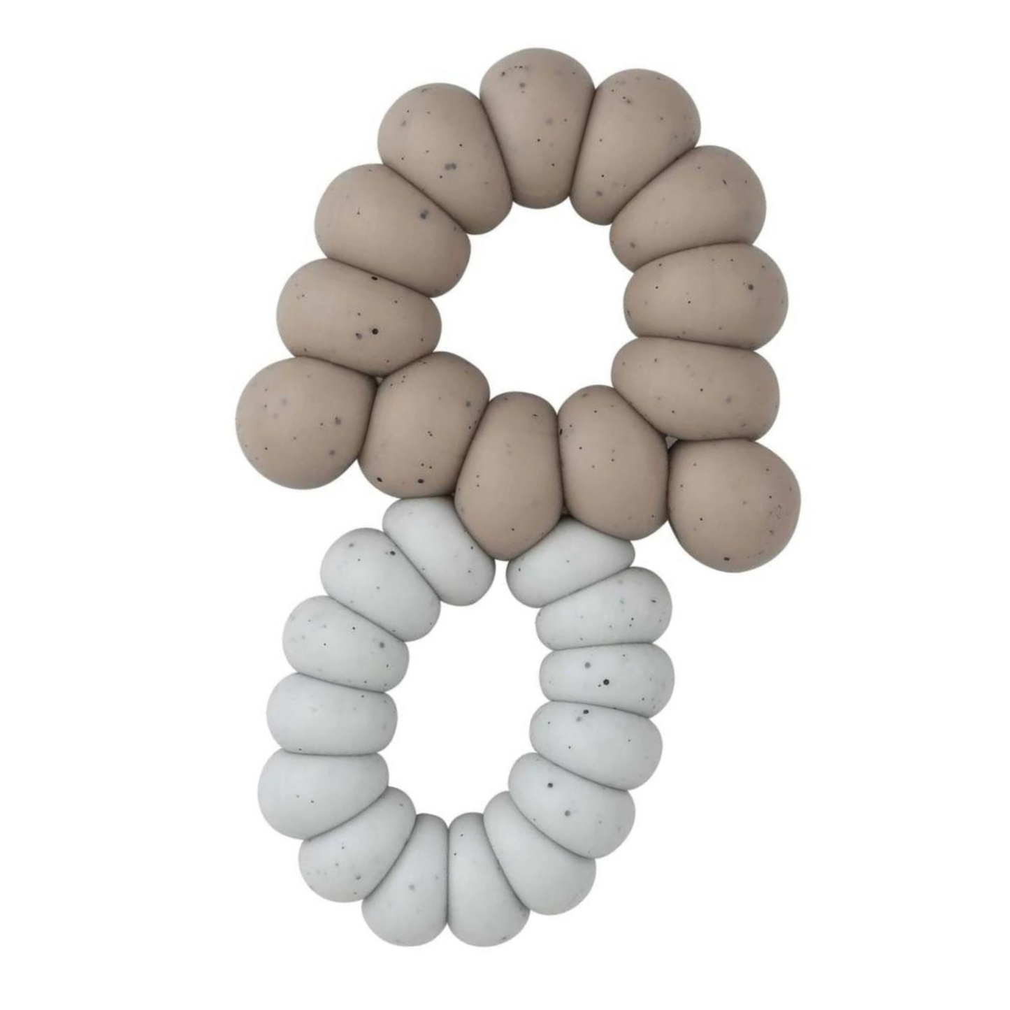 Mushroom Teether, Soft Blue / Taupe