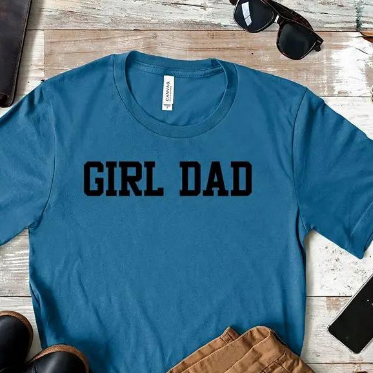 Girl Dad Graphic Tee, Slate Blue