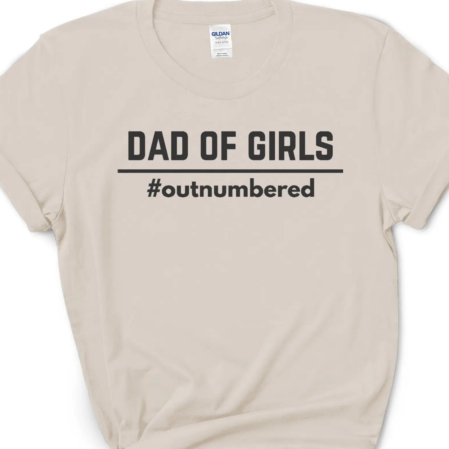 Dad of Girls Graphic Tee, Natural