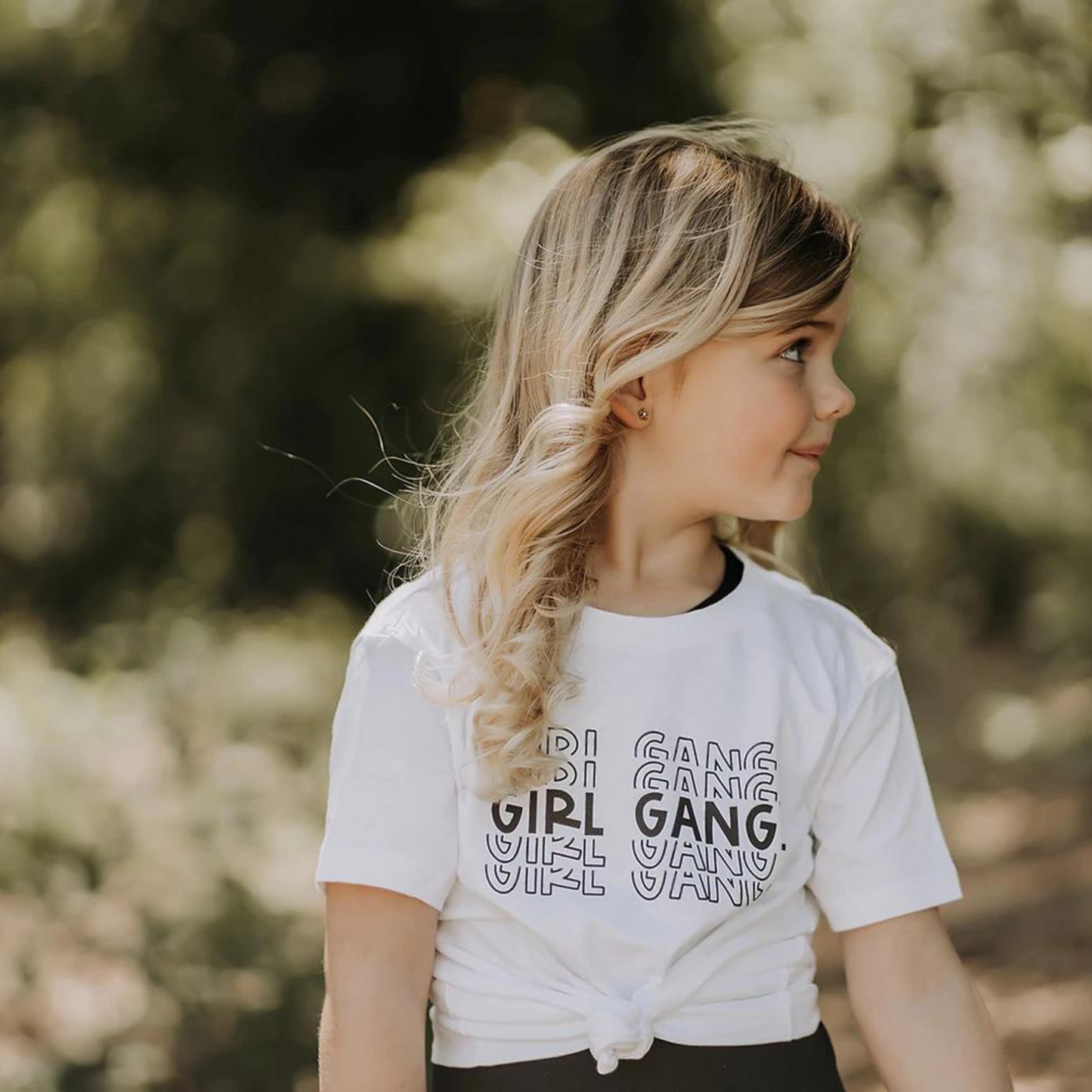 Girl Gang Graphic Tee, White