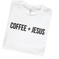 Coffee + Jesus Graphic Tee, White
