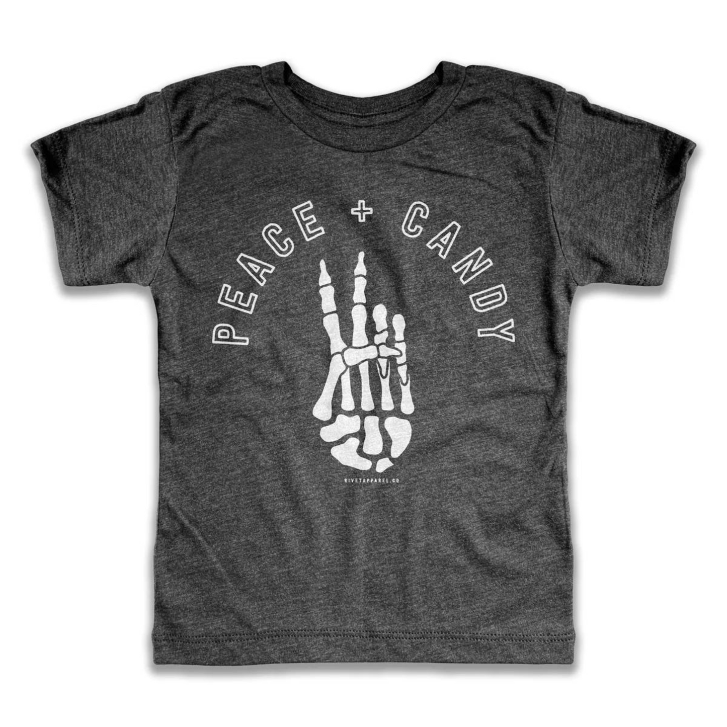 Peace & Candy Tee, Dark Grey Heather