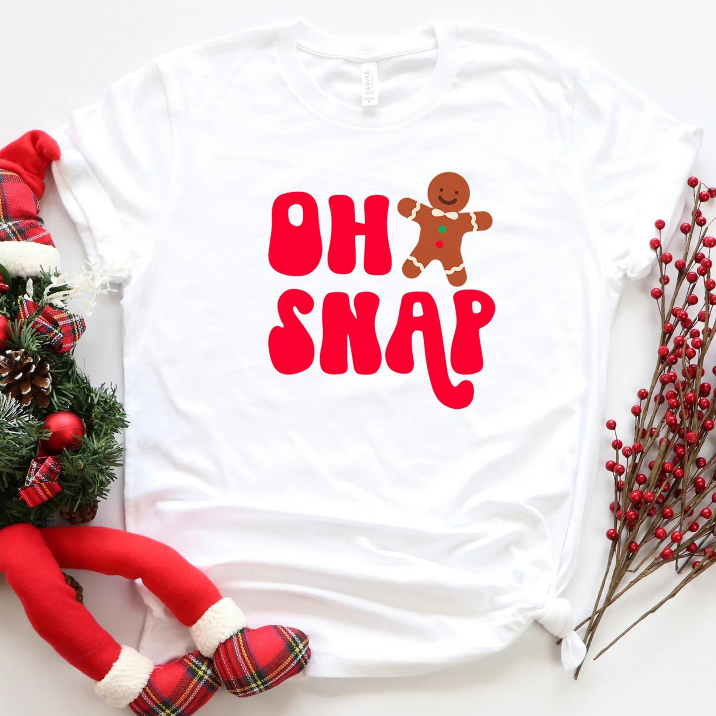 Oh Snap Short Sleeve Tee, White