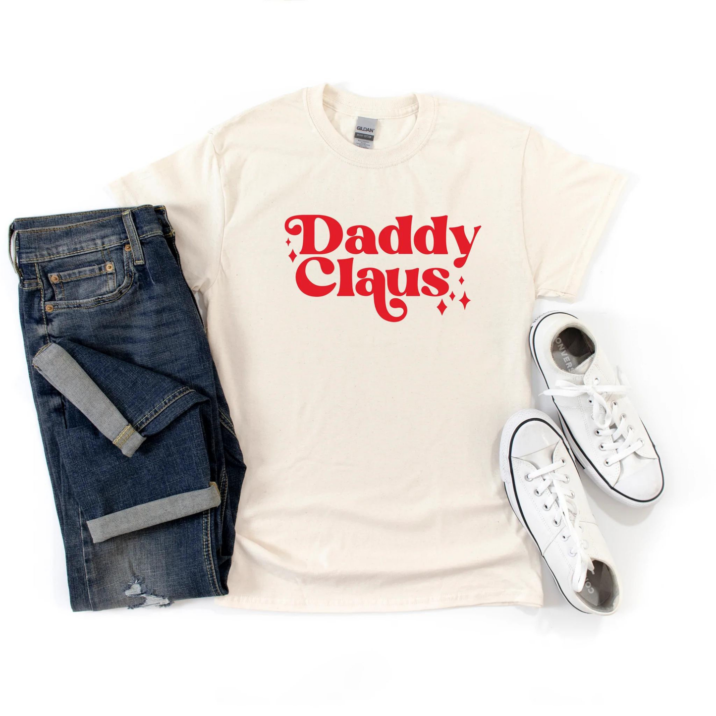 Daddy Claus Men's Graphic Tee, Cream