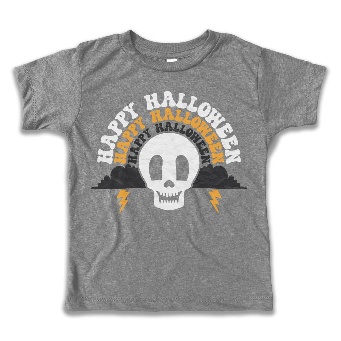 Happy Halloween Tee, Soft Grey