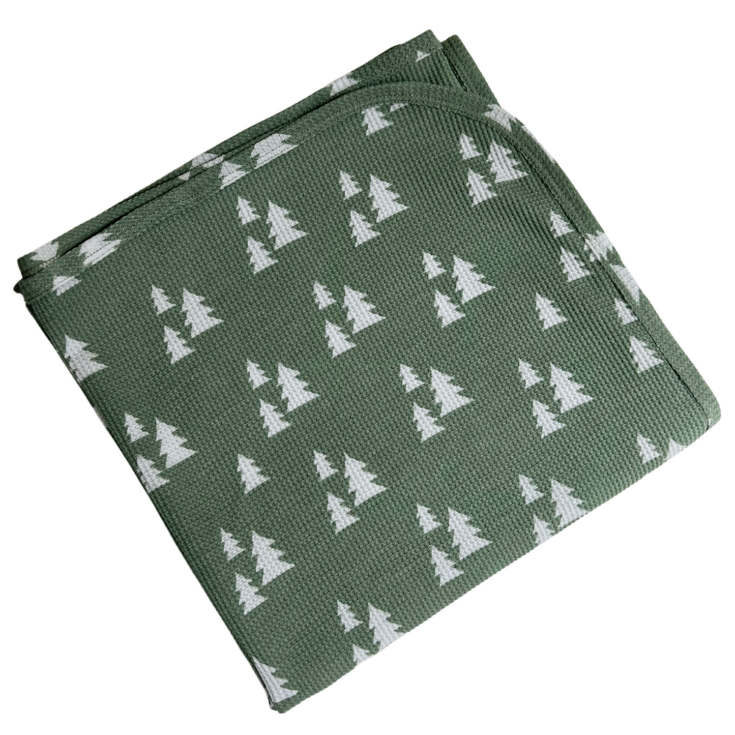 Organic Cotton Waffle Swaddle, Alpine Trees