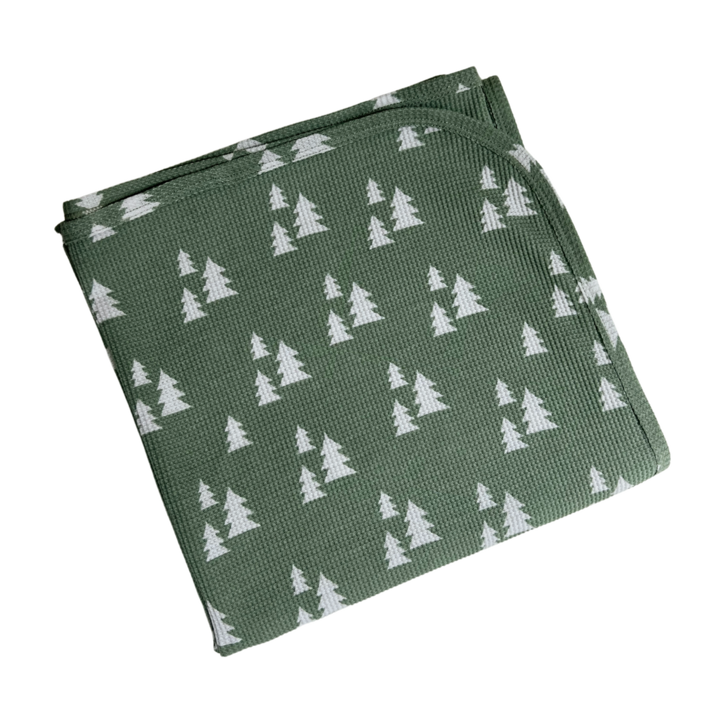 Organic Cotton Waffle Swaddle, Alpine Trees
