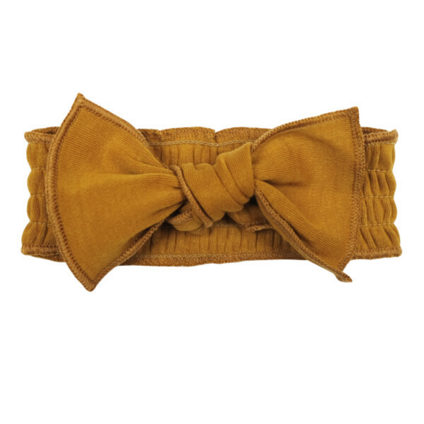 Organic Smocked Headband, Butterscotch