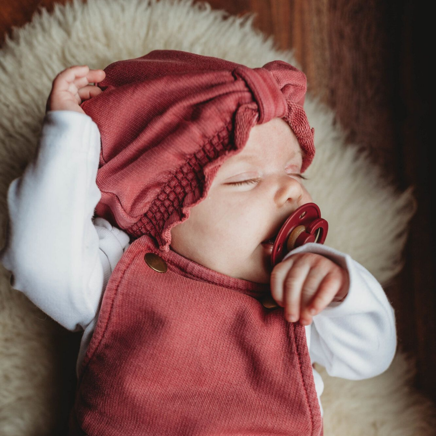 French Terry Knotted Turban, Appleberry