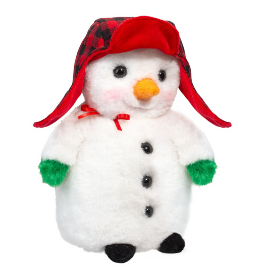 Large Melty Snowman With Bomber Hat Plush Toy