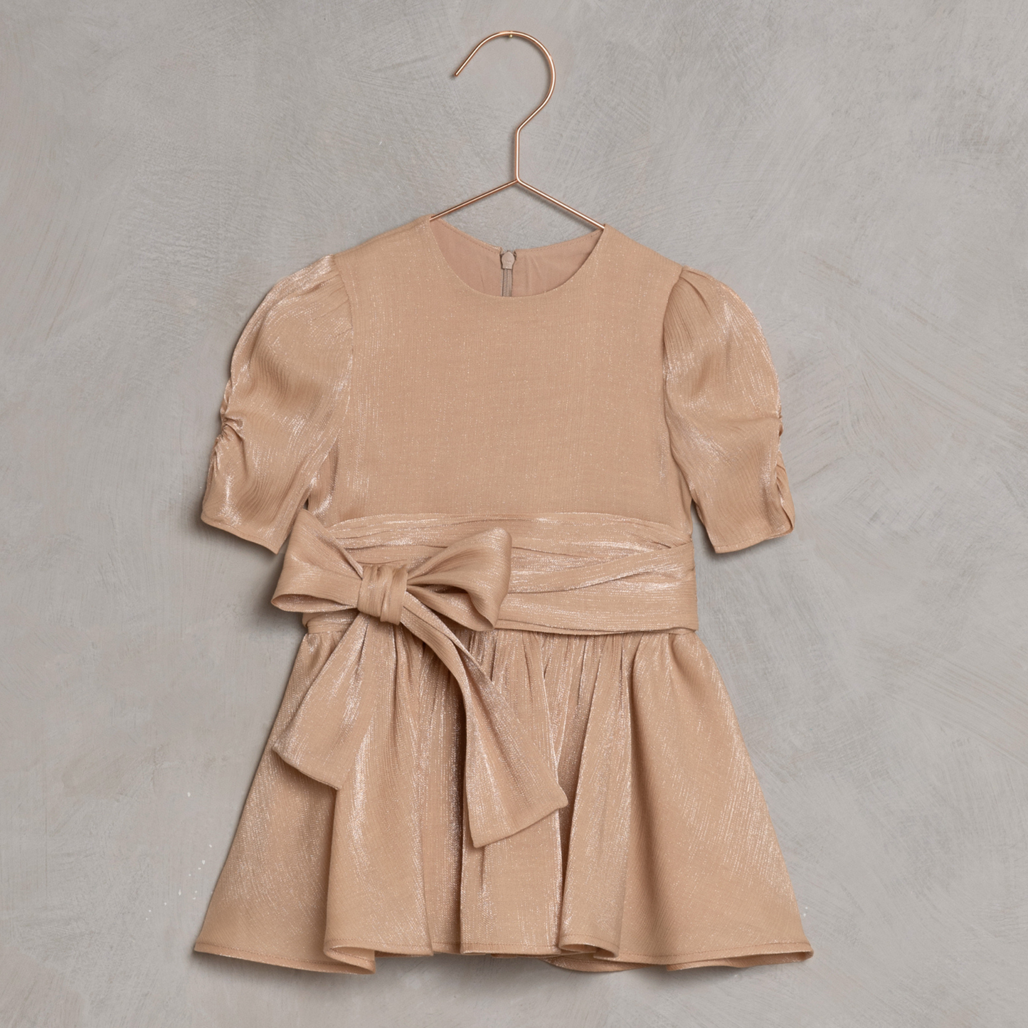 Josephine Dress, Metallic Apricot