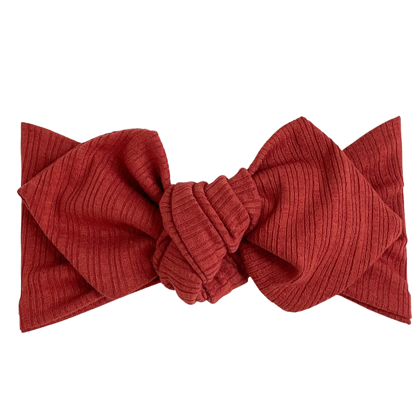 Top Knot Headband, Ribbed Brick