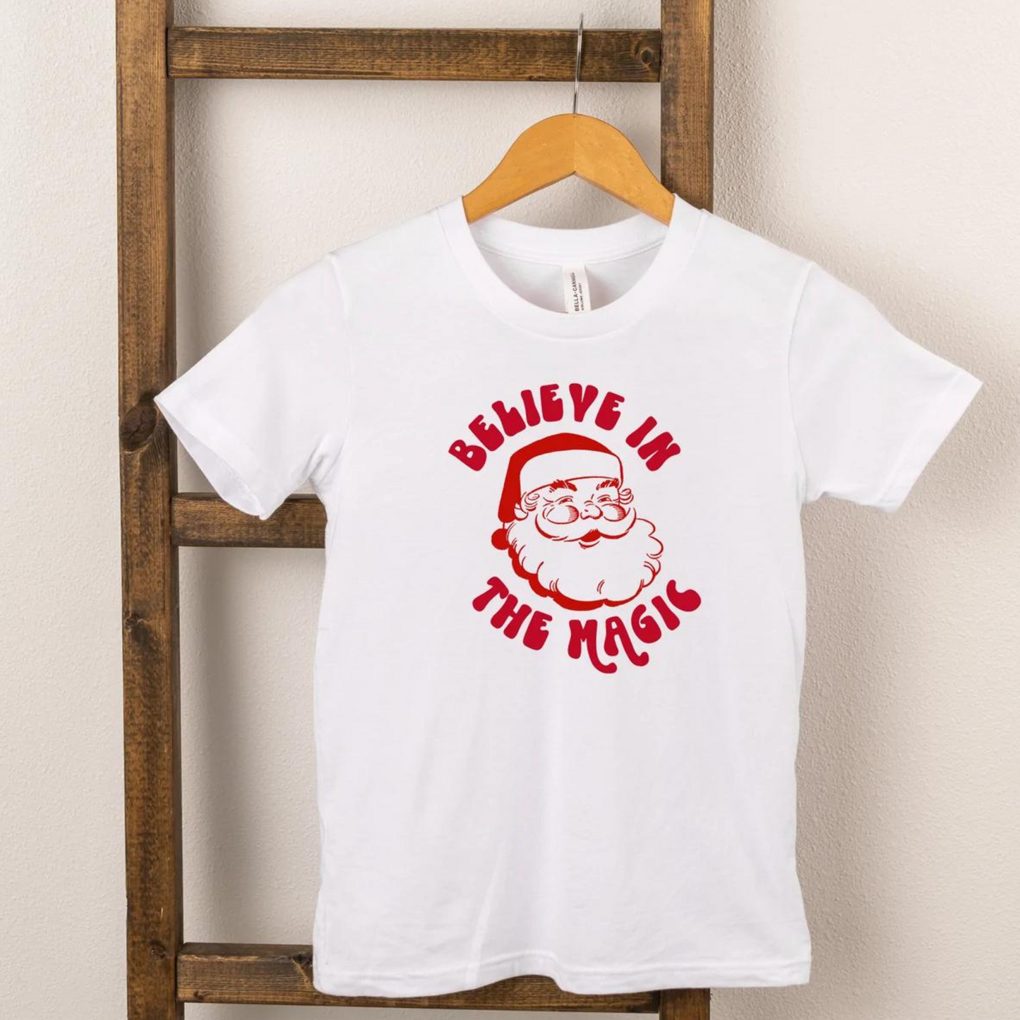 Believe In The Magic Santa Short Sleeve Tee, White