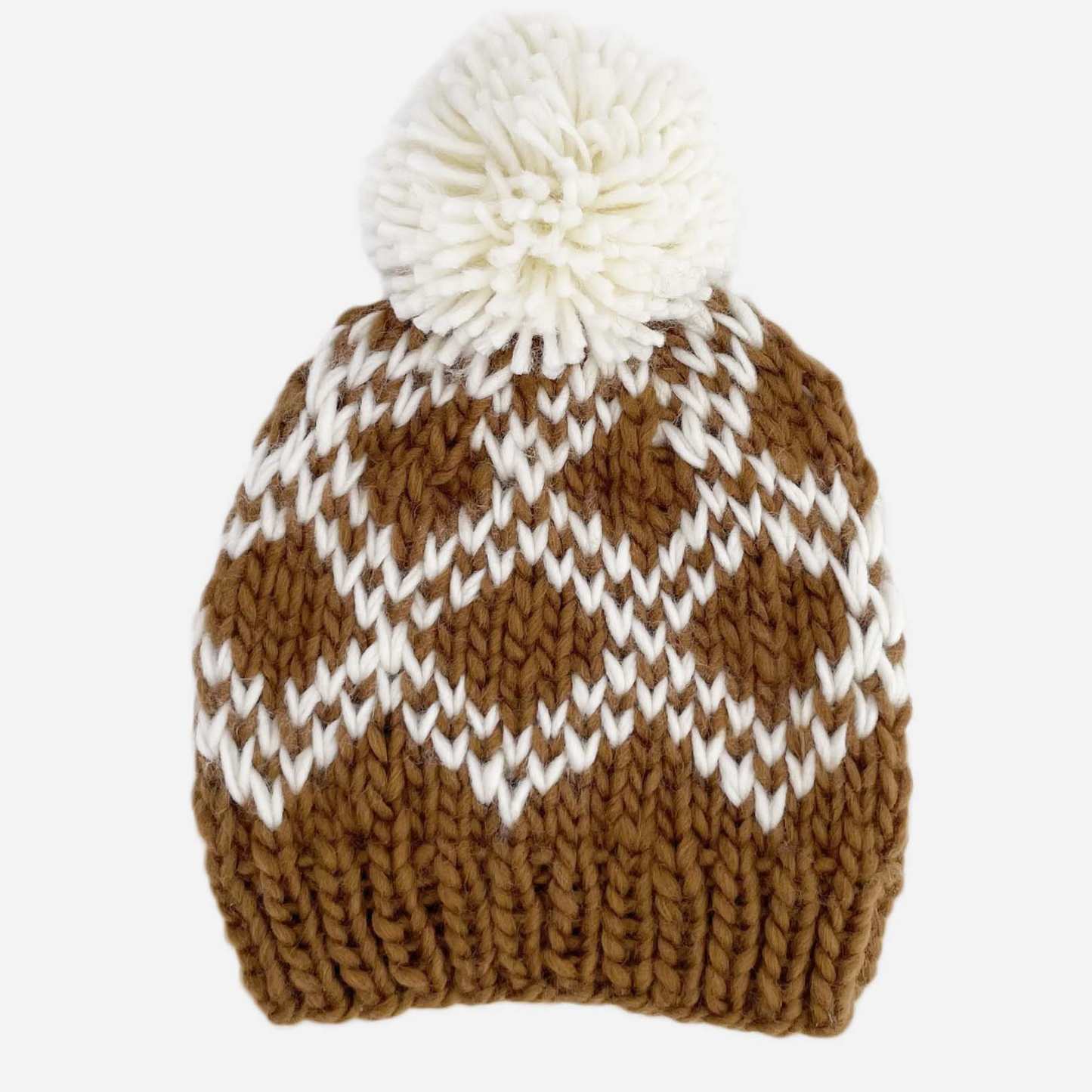 Diamond Faire Isle Hat, Walnut