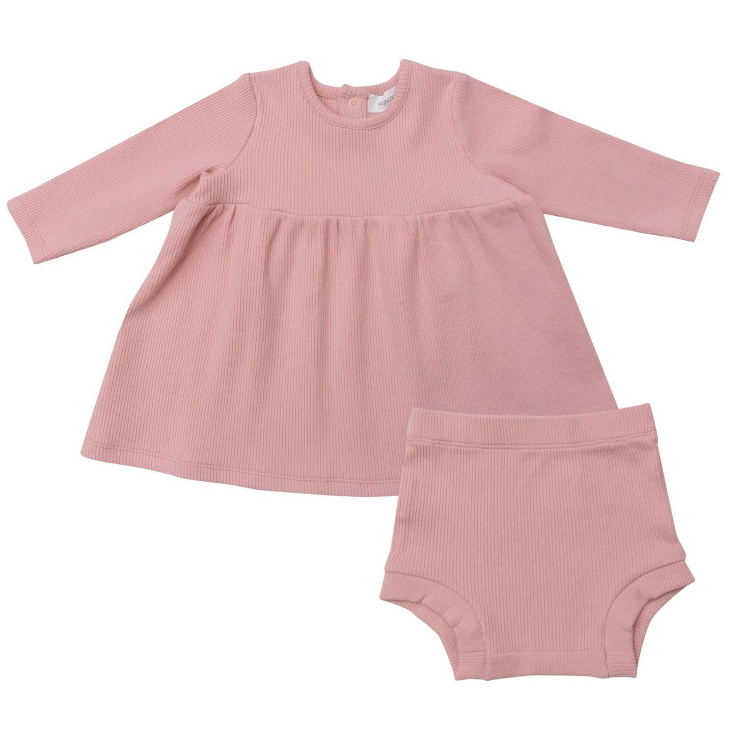 Simple Dress & Bloomer Set, Powder Pink
