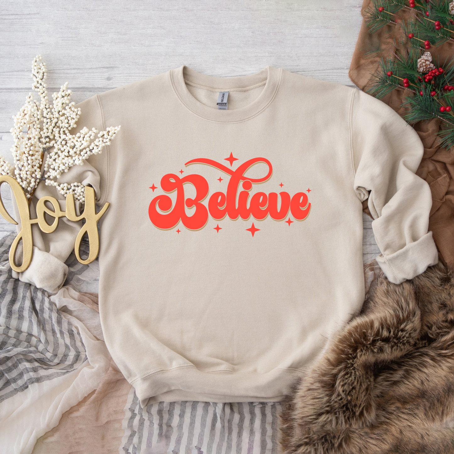 Magical Believe Adult Sweatshirt, Dust