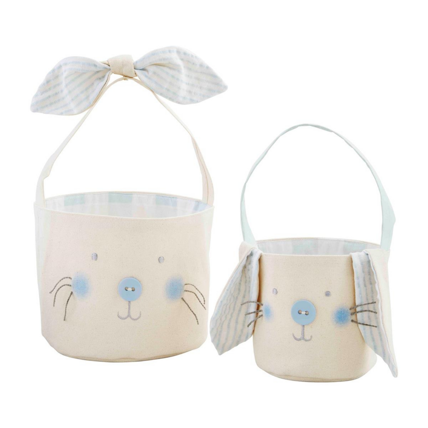 Blue Bunny Canvas Basket Set