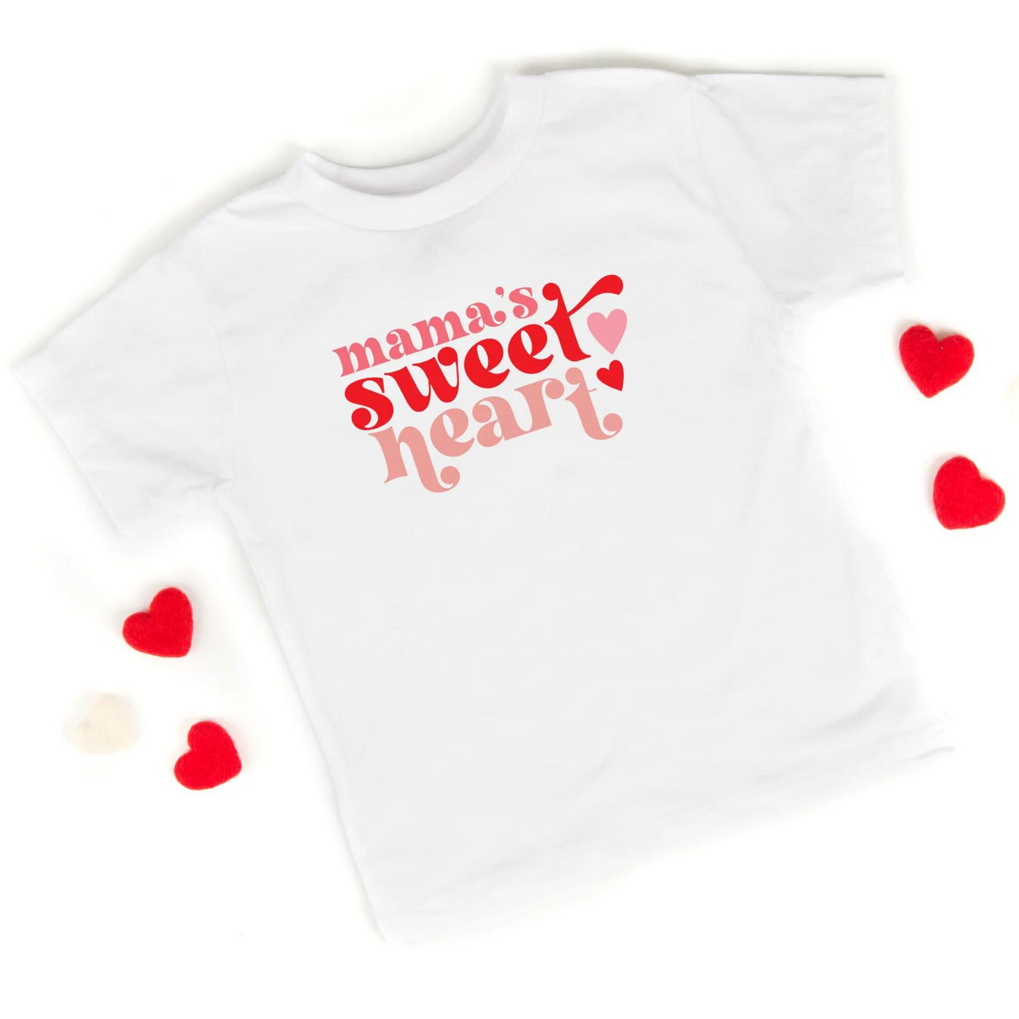 Mama's Sweet Heart Short Sleeve Tee, White