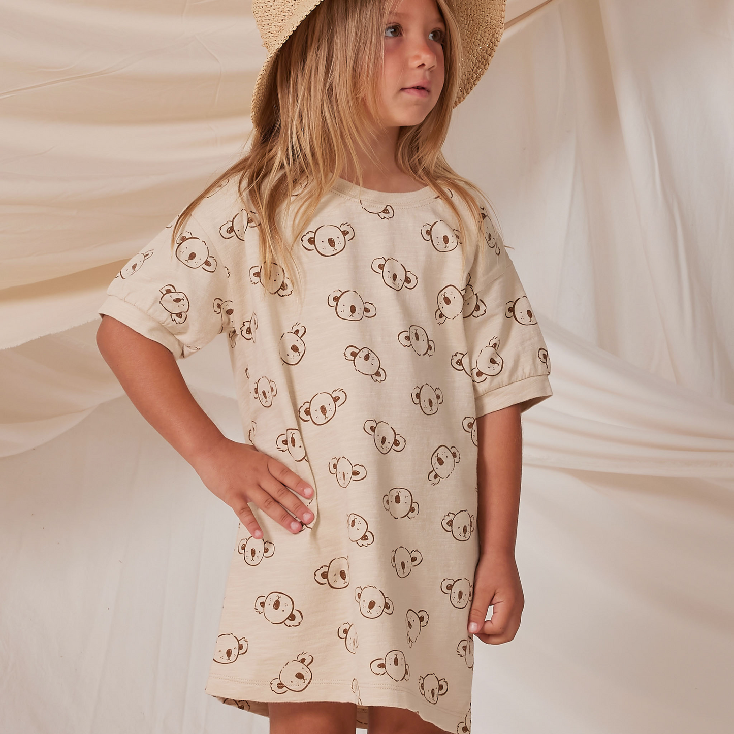 Rylee & Cru Jersey Shirt Dress, Koalas