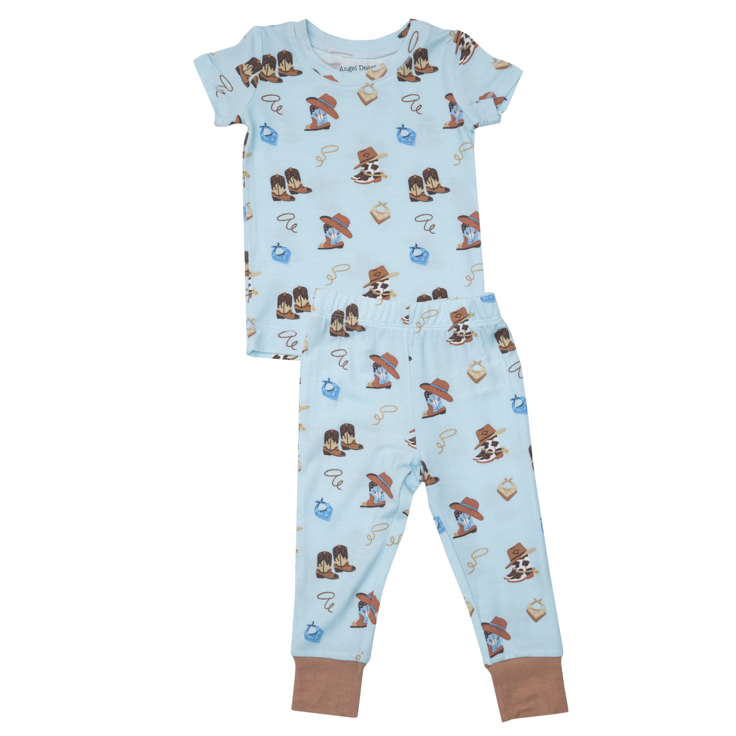 2-Piece Lounge Wear Set, Cowboy Boots Blue
