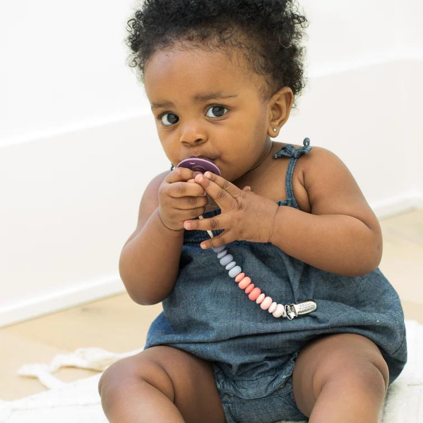 Pacifier Clip, Girl Multi