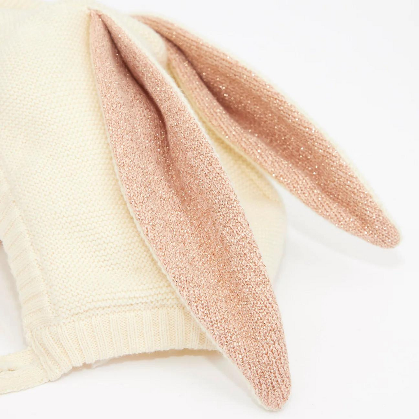 Bunny Bonnet, Peach Sparkle