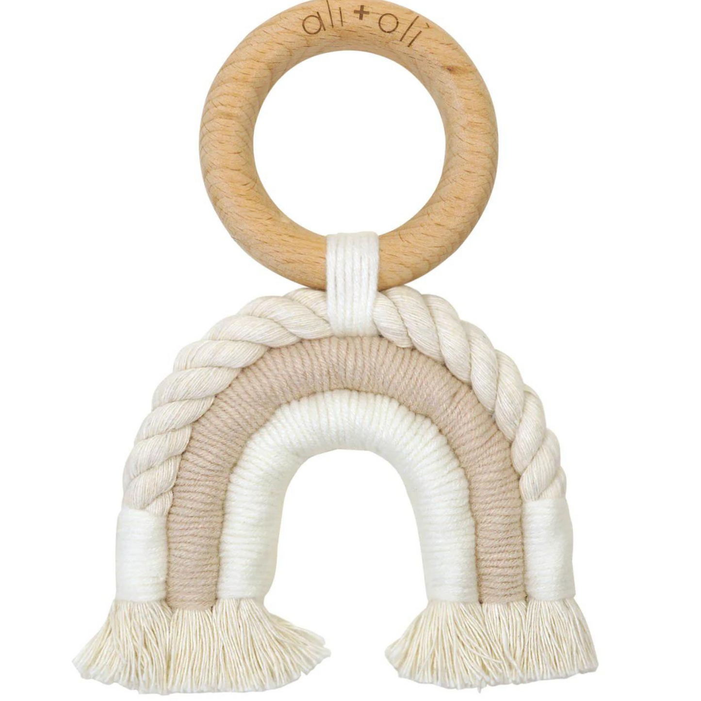 Mini Macrame Rainbow Teething Toy, Sand