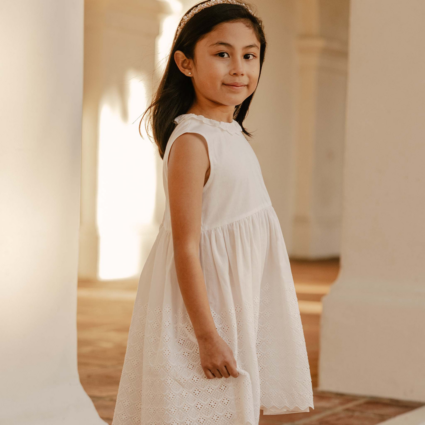 Georgia Dress, White