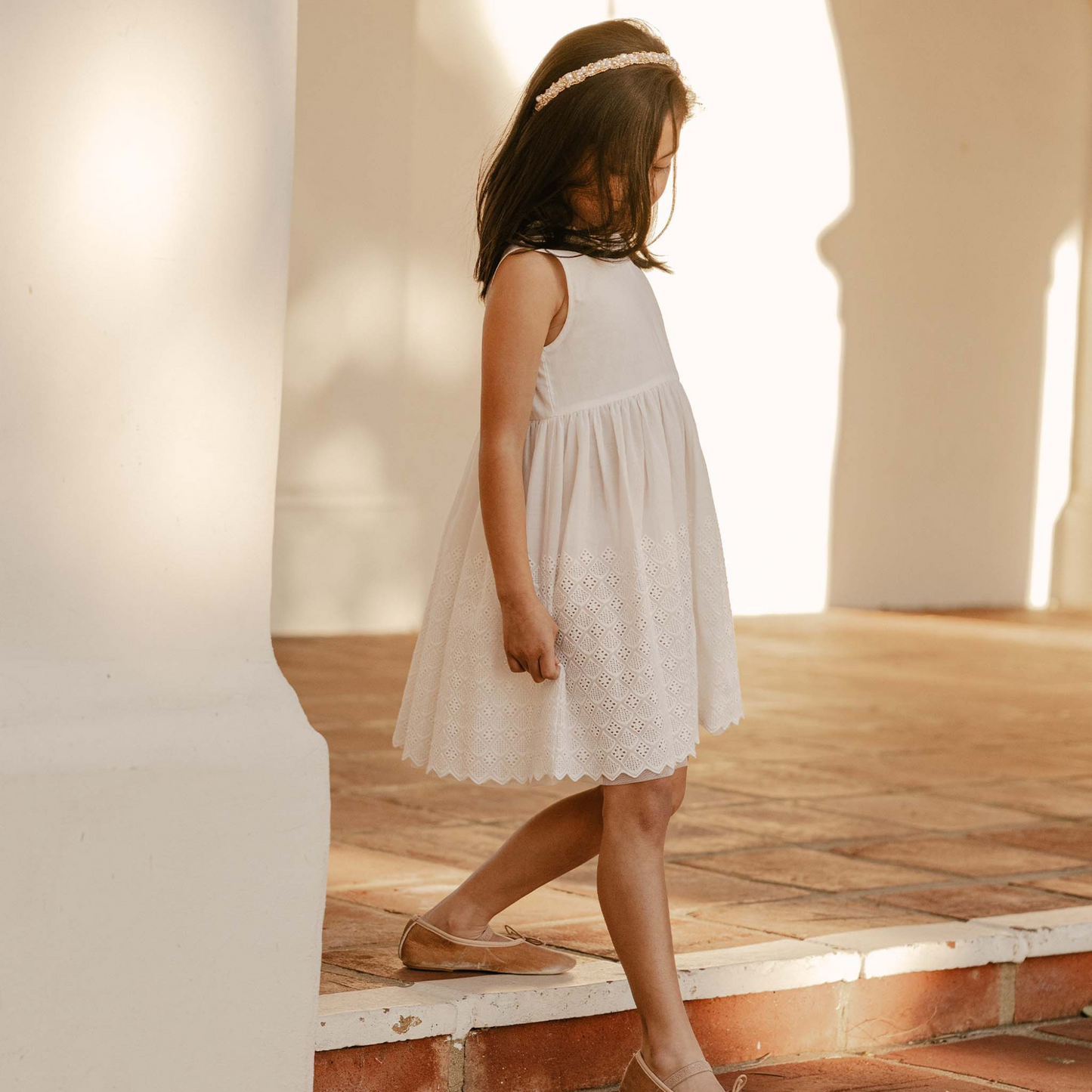 Georgia Dress, White