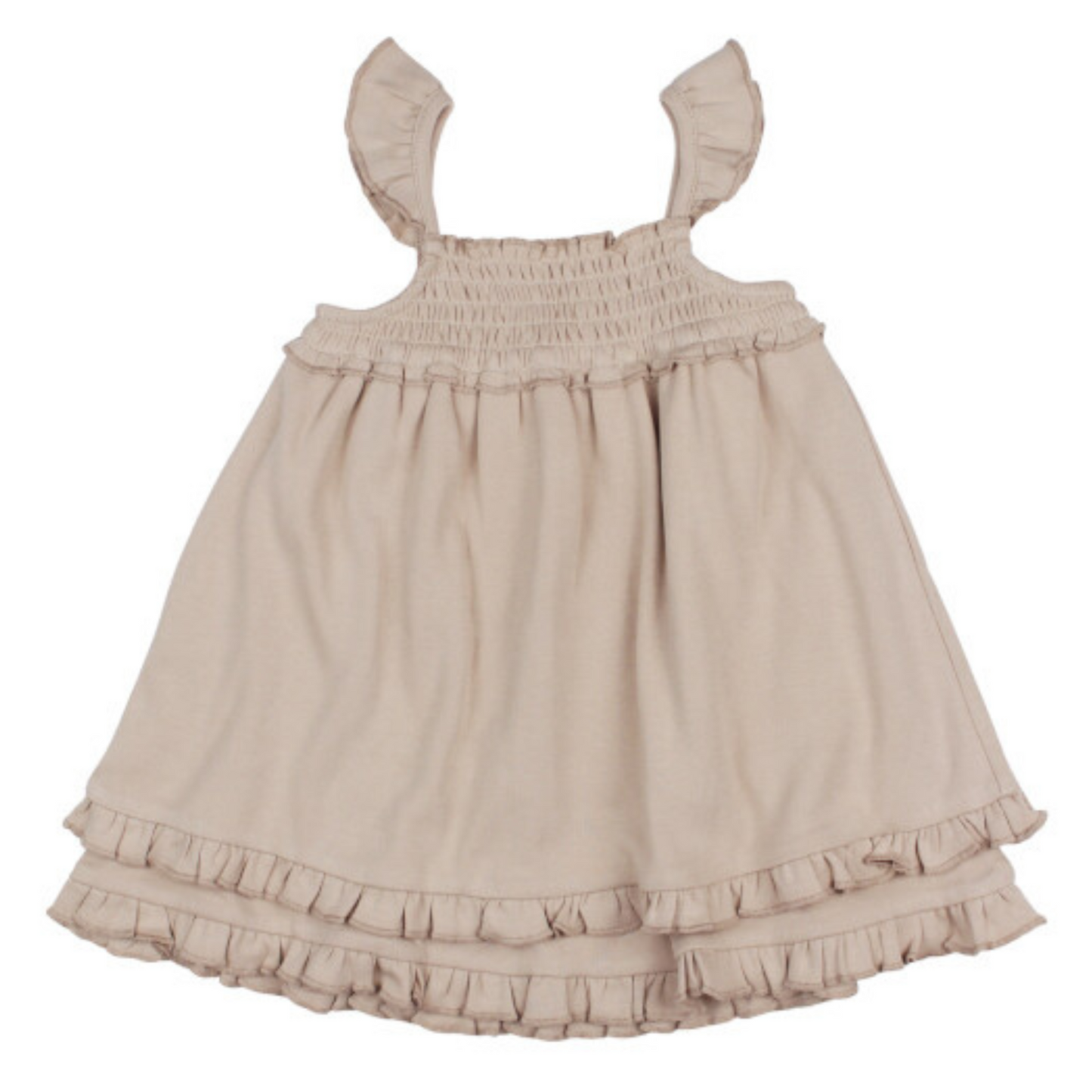 Smocked Summer Dress, Oatmeal