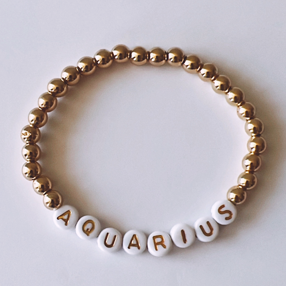 Pnkie Horoscope Beaded Bracelet, Aquarius