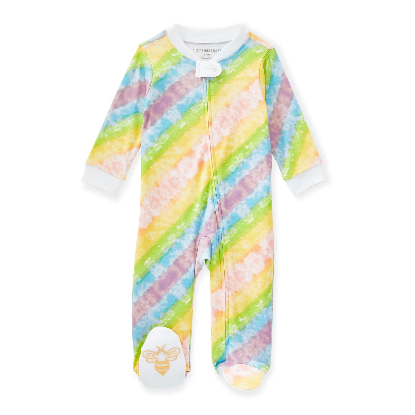 St. Patrick's Day Organic Cotton Footie, Rainbow Tie Dye