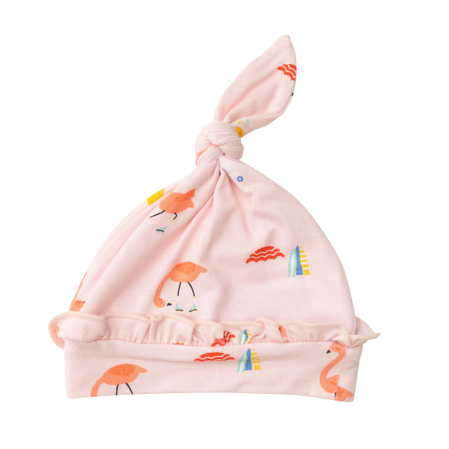 Knot Beanie, Boardwalk Flamingos
