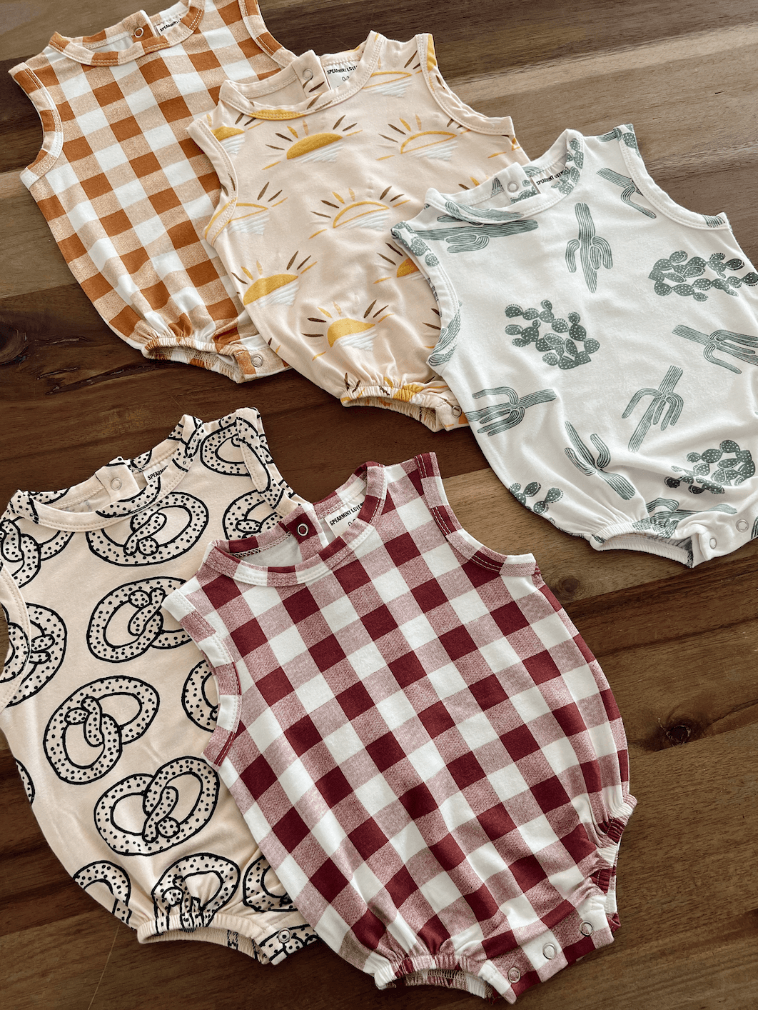 Bubble Romper, Mulberry Plaid