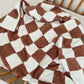 Phufy® Bliss Checker Blanket, Nutmeg