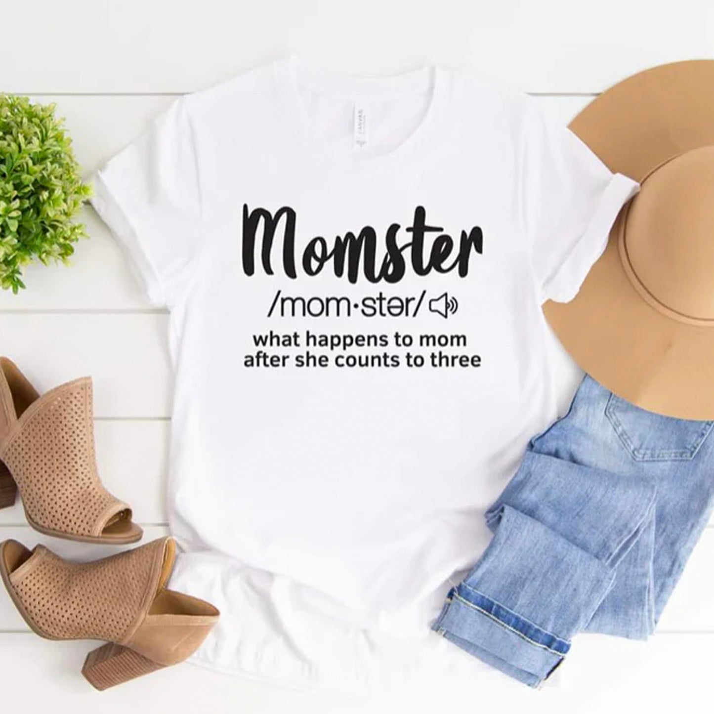 Momster Graphic Tee, White