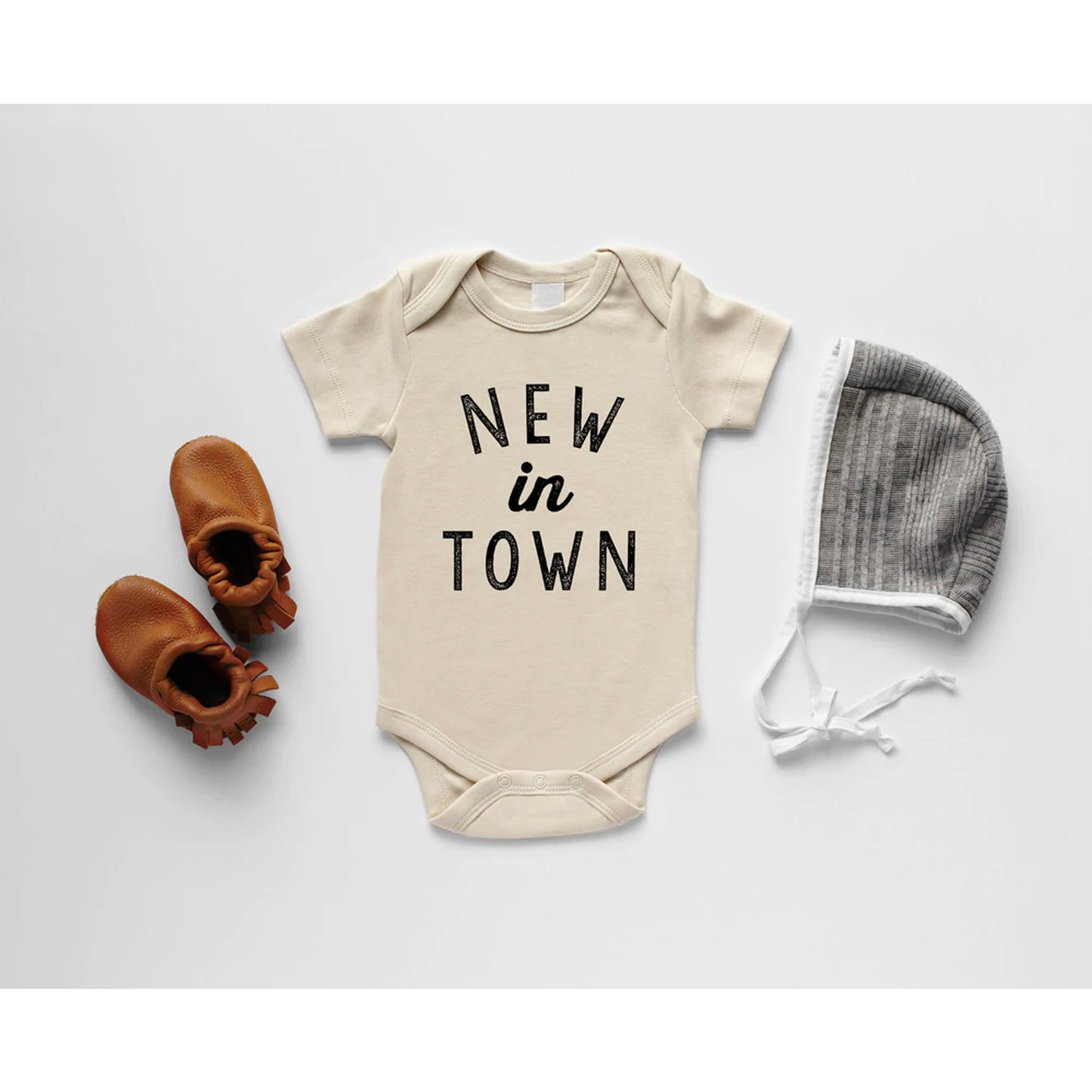 Short Sleeve Graphic Bodysuit, New In Town