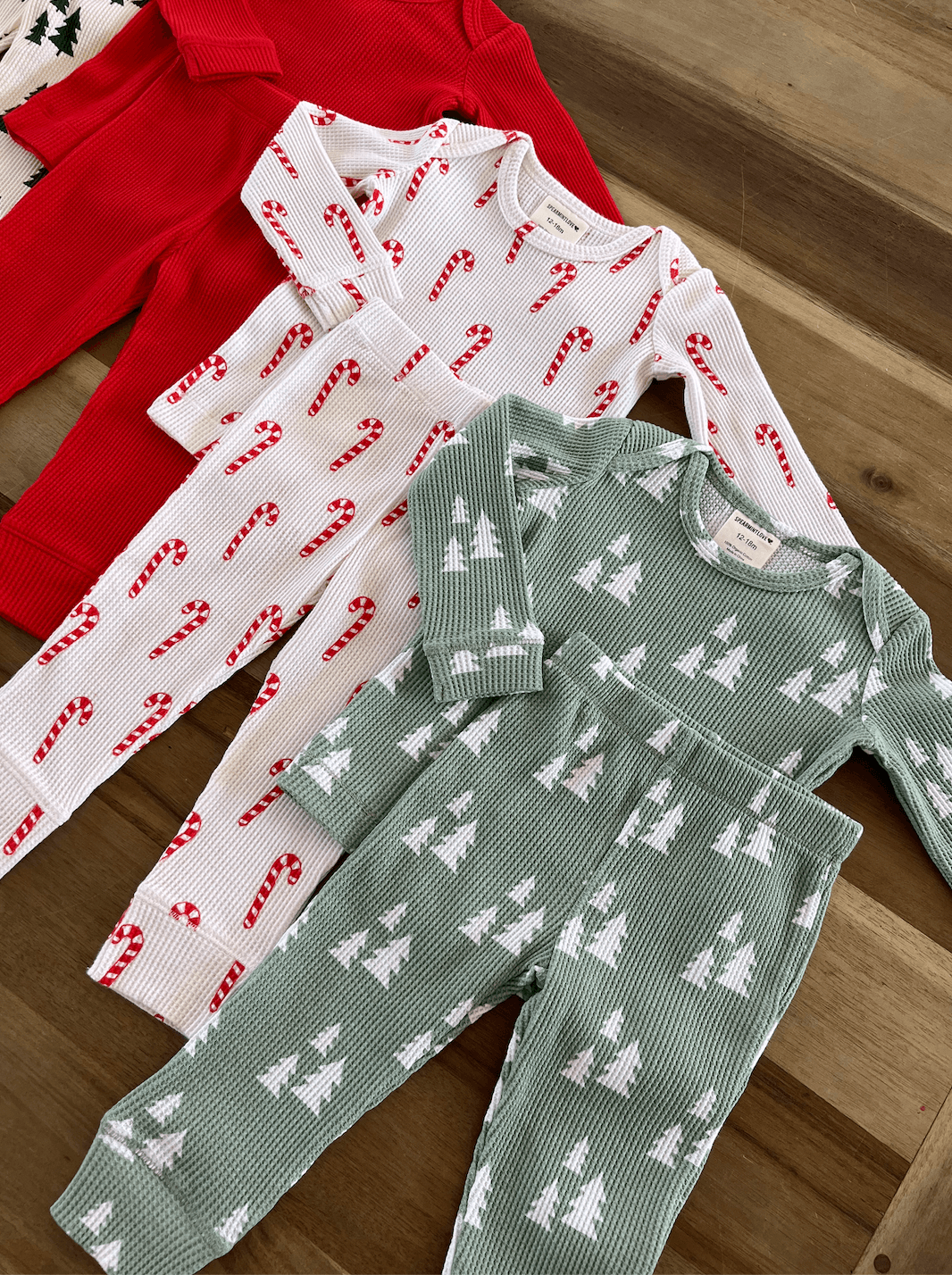 Organic Waffle 2-Piece Set, Alpine Trees