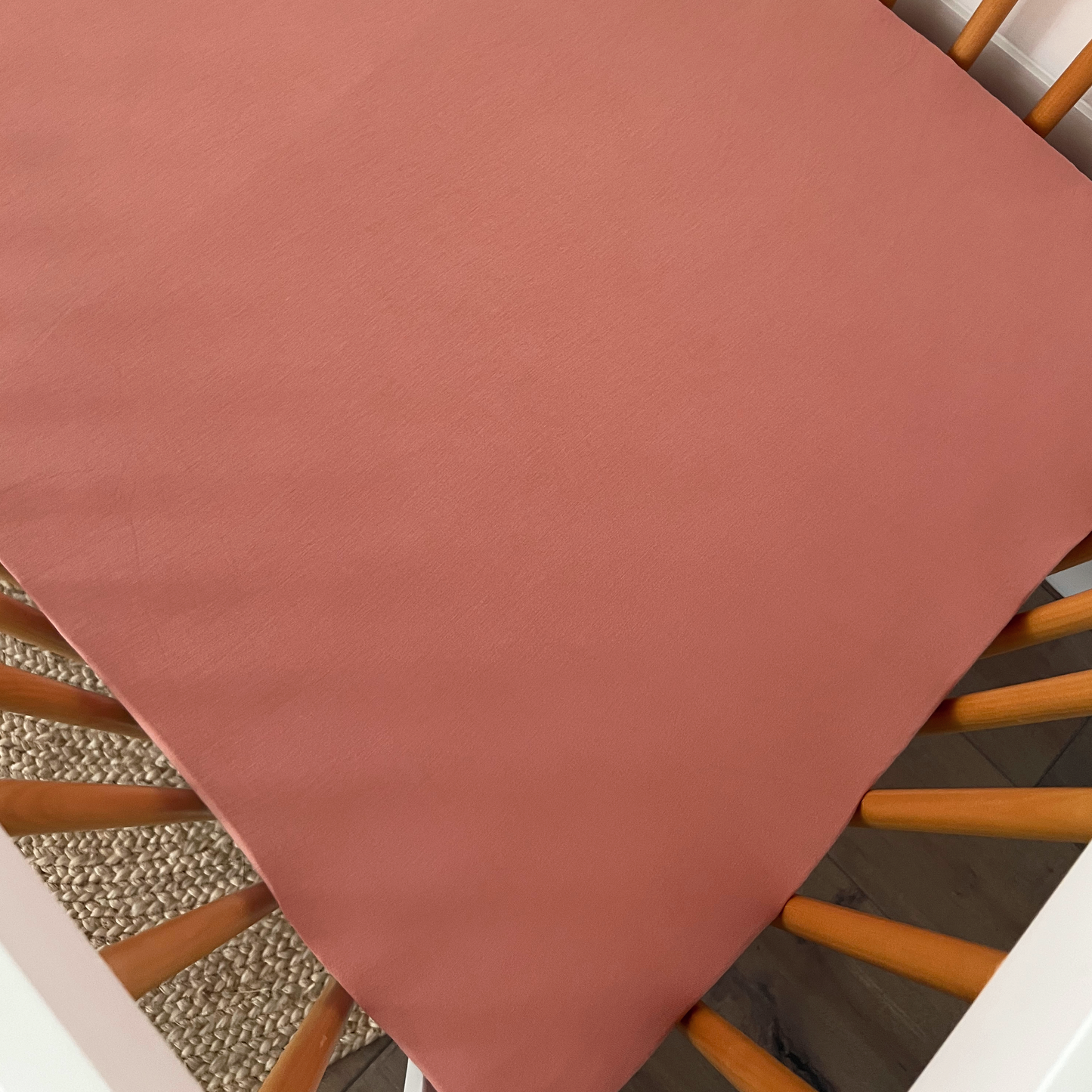 Stretch Crib Sheet, Rosewood