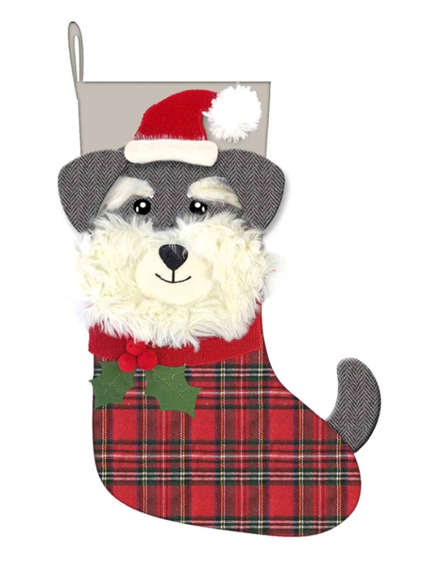 SpearmintLOVE’s baby Holiday Stocking, Santa Shnauzer