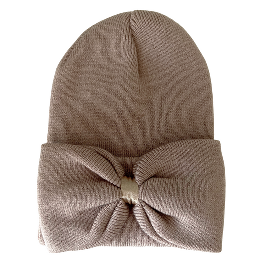 Baby's First Hat, Tan Bow