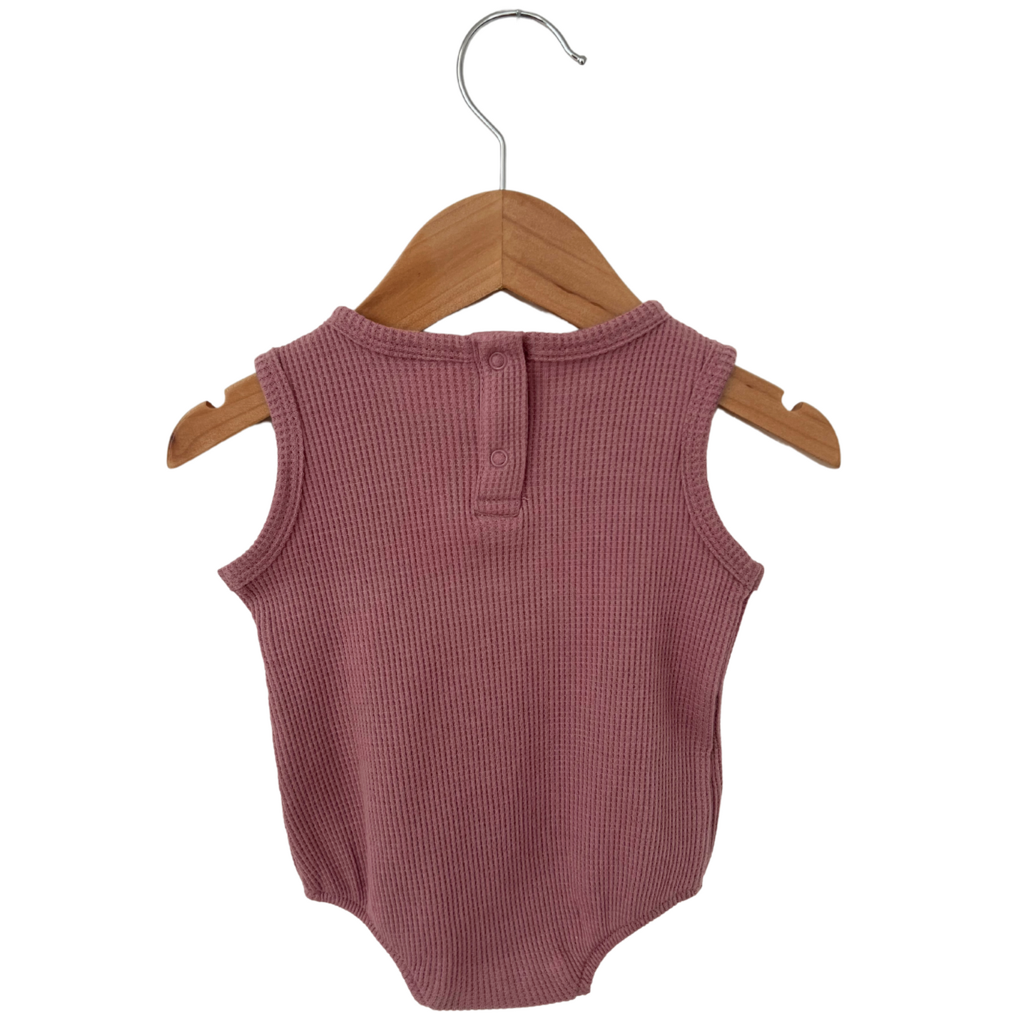 Organic Waffle Bubble Romper, Winterberry