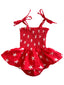 Muslin Smocked Bubble w/ Skirt, Star Spangled