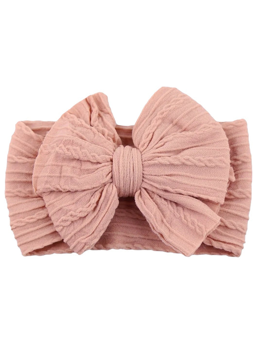 Cable Bow, Tan Pink