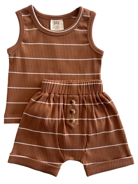 【新品】seedandsoil Organic cotton tank tan Sustainable Clothing Brand | Light Brown Tank Top
