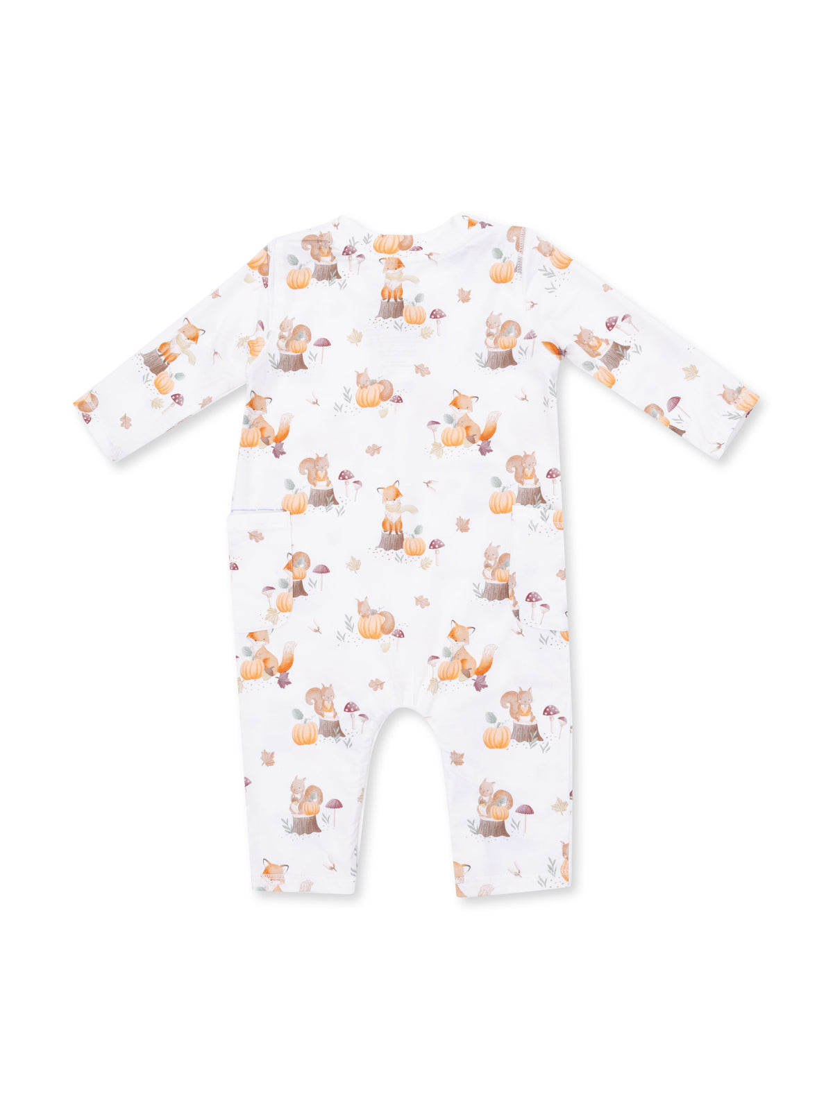 Uni Romper, Woodland Animals with Pumpkins