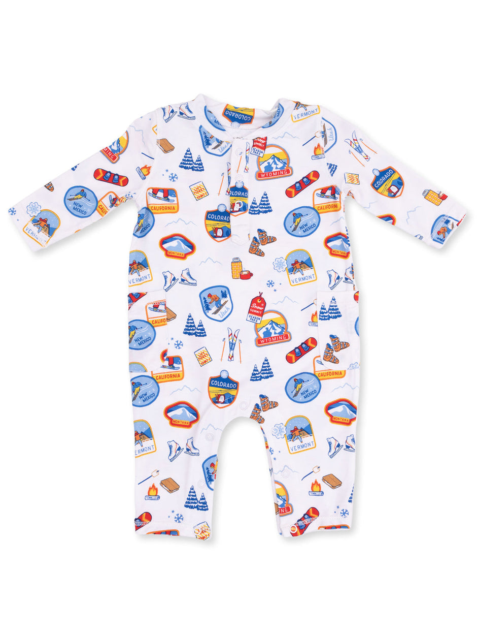 Uni Romper, Vintage Ski Patches