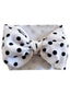 The BIG Bow, White/Black Dot