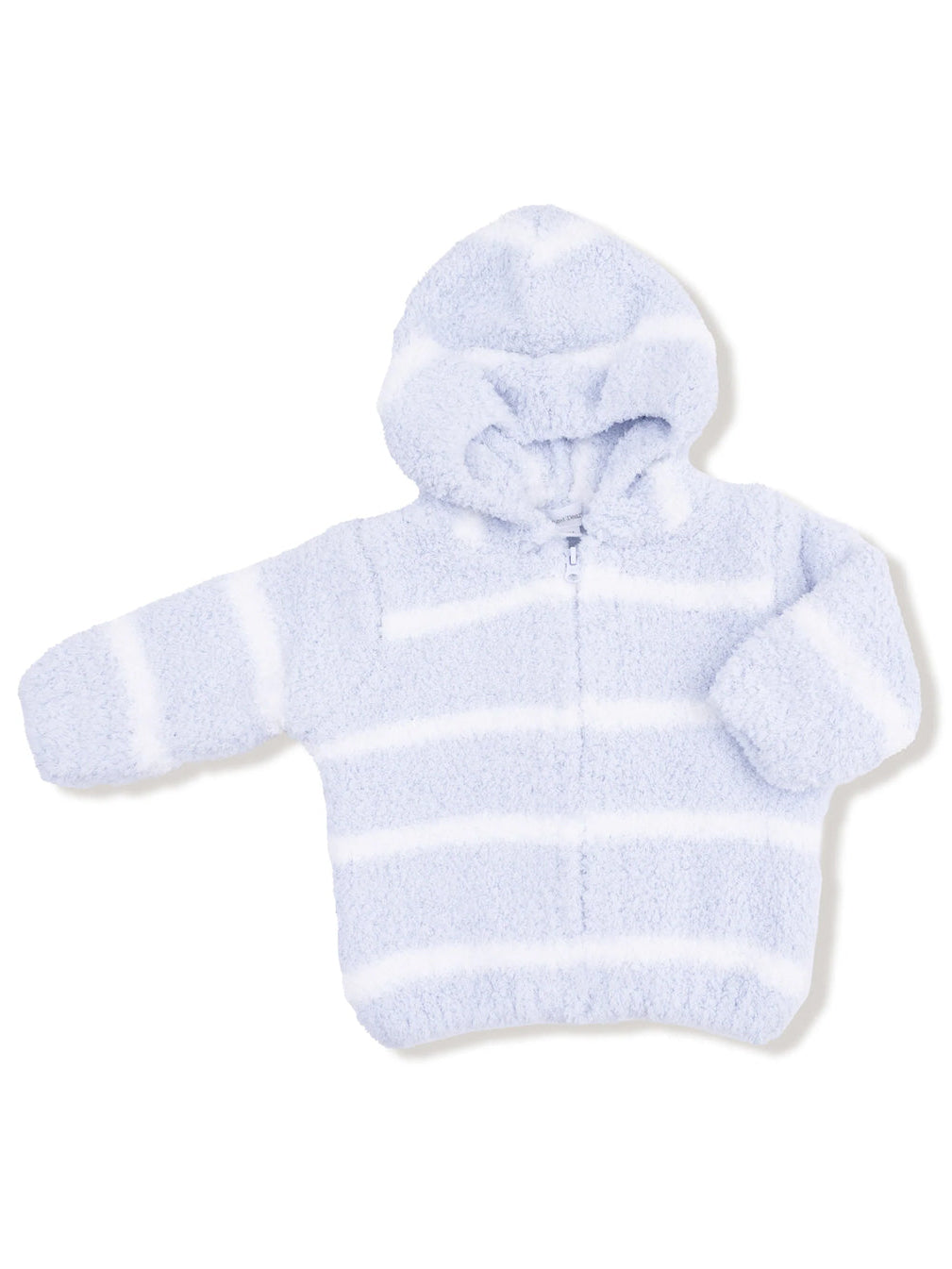 Chenille Hoodie, Blue/Ivory